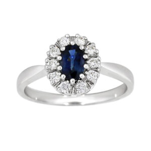 Ring, rosett safir